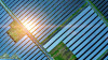 Aerial view of solar panels