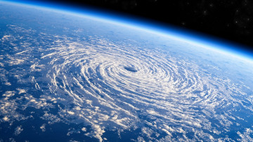 Hurricane viewed from space