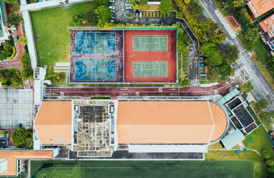 Arial View of School