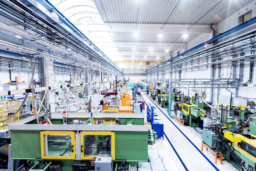 machines at a manufacturing plant
