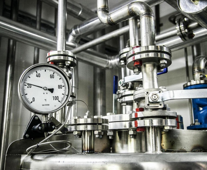 Silver Pressure Gauge  