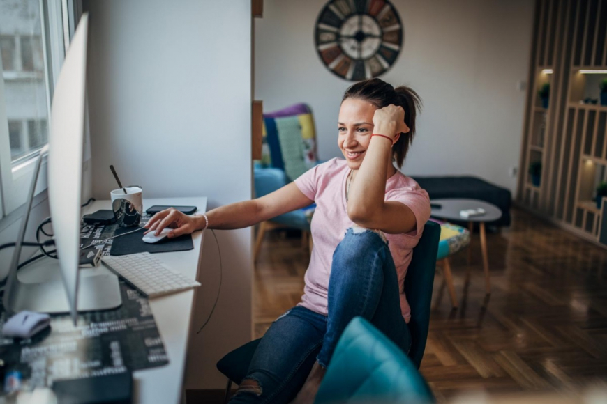 Woman Working from Home