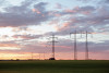 powerlines at sunset