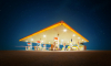 Yellow Retail Petroleum Station 