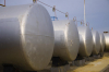 row of above ground storage tanks