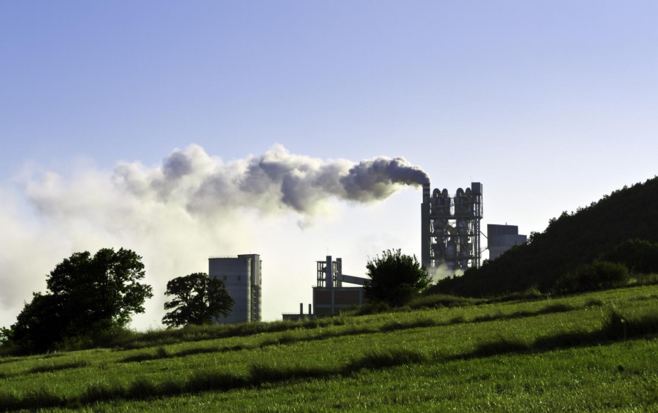Industrial Facility releasing smoke from building