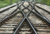 Close up of railroad tracks