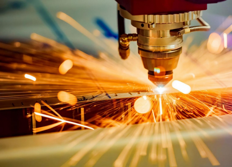 close up of welding machine