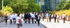 Crowded Sidewalk