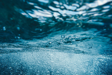 View of waves underwater