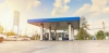 Gas station with underground storage tank