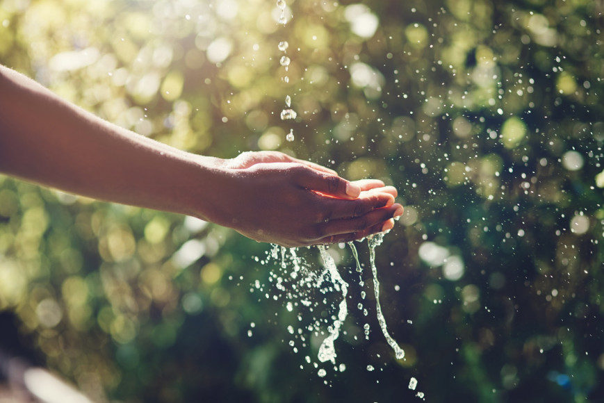 Hands Cupping Water