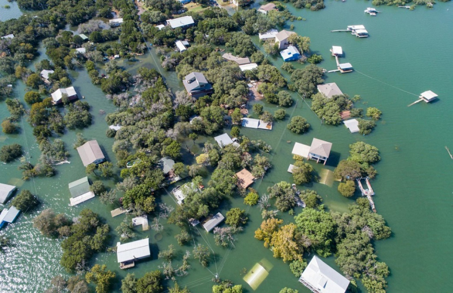 flooded neighborhood 