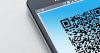 QR code on smartphone